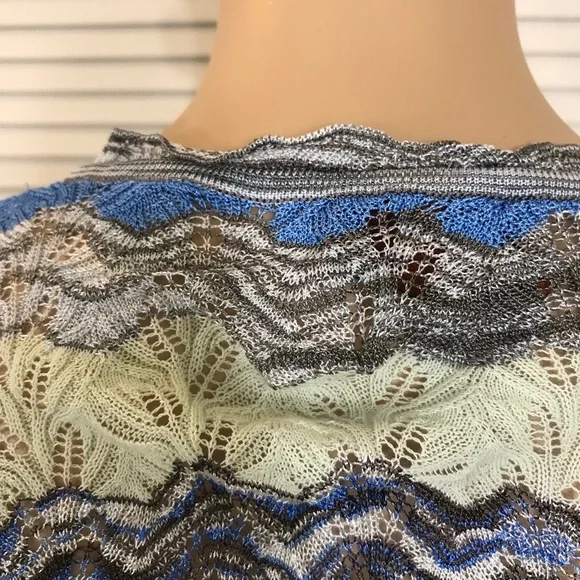 Missoni Chevron Multicolor Cardigan Size 10